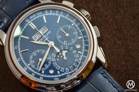 patek philippe 5270 perpetual calendar chronograph blue|Patek Philippe 5270 calendar.